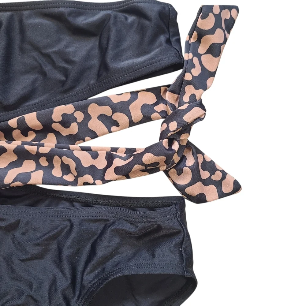 PatPat One Shoulder Cutout Swimsuit Leopard Girls 3-4Y One Piece